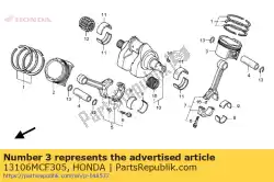 Here you can order the piston, rr. (0. 25) from Honda, with part number 13106MCF305: