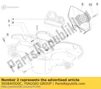 560846000C, Piaggio Group, Capa do guiador gilera stalker 50 1998 2005 2007 2008, Novo