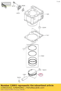 kawasaki 130010102 piston-engine klx250s9f - Bottom side