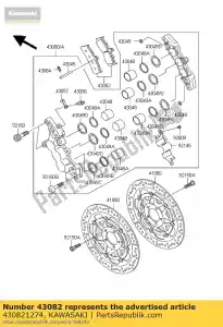 Kawasaki 430821274 pad-assy-brake - La partie au fond