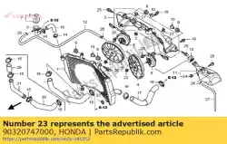 Here you can order the nut, spring, 6mm from Honda, with part number 90320747000: