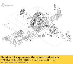 Aprilia 621914, Parafuso, OEM: Aprilia 621914