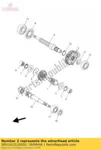 yamaha 5RU161510000 gear, primary driven - Bottom side