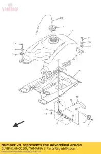 yamaha 5UHF414H0100 damper, plate 1 - Bottom side