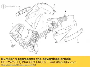 Piaggio Group GU32576313 lh lat.fairing. gris pl. - Lado inferior