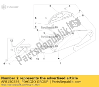 AP8150354, Aprilia, tornillo hexagonal m8x85, Nuevo