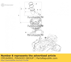 Aprilia CM164902, Pakking v/al 0,5, OEM: Aprilia CM164902