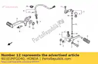 90101MFGD40, Honda, bolt, tie rod honda cb cbf 600 2008 2009 2010, New