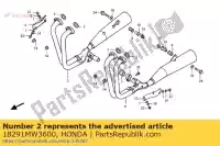 18291MW3600, Honda, gasket, ex. pipe     , New