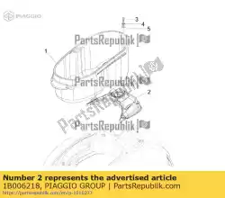 Aquí puede pedir debajo de la cubierta del asiento de Piaggio Group , con el número de pieza 1B006218: