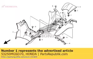 Honda 53250MGSD70 comp. tampa, alça superior - Lado inferior