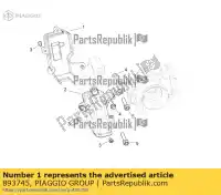 893745, Piaggio Group, verrouillage arrière du corps de papillon aprilia  mana na zd4rc000, zd4rca00, zd4rc001, zd4rcc00 zd4rcb00, zd4rcc01, zd4rce00 850 2007 2008 2009 2010 2011 2016, Nouveau