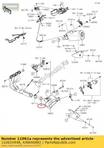 kawasaki 110610448 pakking, 54x62x30 zx1000jbf - Onderkant