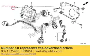 honda 9391325480 screw, tapping, 5x16 (po) - Bottom side