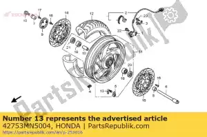 Honda 42753MN5004 válvula, aro (dunlop) - Lado inferior