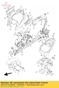 yamaha 42P2474A0000 aider, saisir - La partie au fond