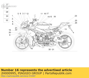 aprilia 2H000995 décalcomanie 