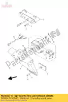 5PW847450100, Yamaha, licence light unit assy yamaha yzf r 600 1000 2002 2003 2004 2005, Nouveau