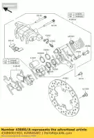 430800019DJ, Kawasaki, étrier-sous-ensemble, fr, lh, b kvf75 kawasaki klf kvf 300 750 2005 2006 2007 2008 2009 2010 2011, Nouveau