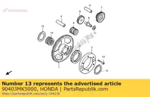 honda 90403MK5000 washer, thrust, 34.1mm - Bottom side