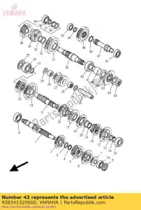 yamaha 938341320600 roda dentada, acionamento (13t) (4rf) - Lado inferior