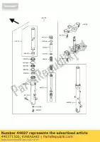 440371300, Kawasaki, houder-vork onder zr1100-a1 kawasaki zephyr 1100 1992 1993 1994 1995 1996, Nieuw