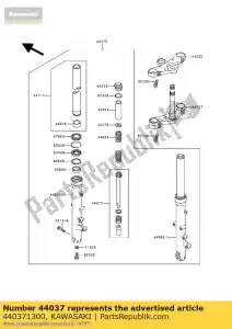 kawasaki 440371300 uchwyt-widelec pod zr1100-a1 - Dół