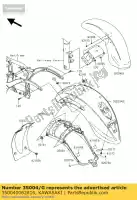 350040062816, Kawasaki, fender-front, c.f. rood kawasaki vn classic b vulcan lt d vn900 900 , Nieuw