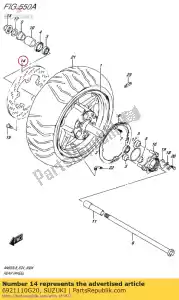 suzuki 6921110G20 disco, freno trasero - Lado inferior