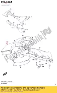 suzuki 9464115H00 panneau, supérieur, r - La partie au fond