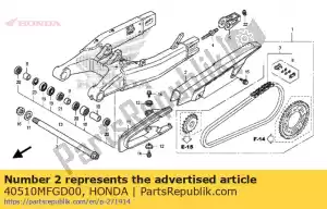 honda 40510MFGD00 boîtier, chaîne d'entraînement - La partie au fond