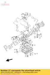 pijp, olie 1 van Yamaha, met onderdeel nummer 26H134160100, bestel je hier online: