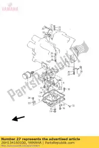 yamaha 26H134160100 pijp, olie 1 - Onderkant