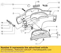 271533000C, Piaggio Group, Abdeckung f.lenker piaggio zip rst 50, Nieuw