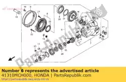 Aqui você pode pedir o conjunto de engrenagens, final em Honda , com o número da peça 41310MCH000: