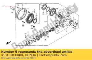Honda 41310MCH000 conjunto de engrenagens, final - Lado inferior