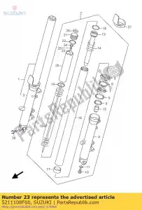 suzuki 5211108F00 haste, amortecedor - Lado inferior