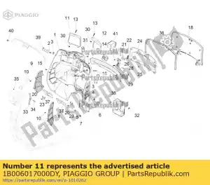 Piaggio Group 1B006017000DY rechter klep - Onderkant