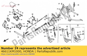 Honda 46611KM1000 pl, brk, lock.base - Lado inferior
