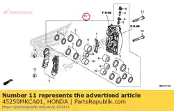 Here you can order the caliper sub assy., r. Fr. From Honda, with part number 45250MKCA01: