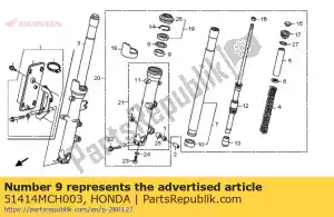Honda 51414MCH003 struik, gids - Onderkant