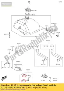 kawasaki 92171Y010 braçadeira ksf90a7f - Lado inferior