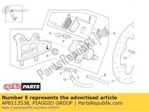 aprilia AP8113538 brake pads - Upper side