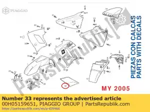 Piaggio Group 00H05159651 r-juego decals sm drd rac.azul - Bottom side