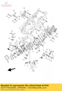 yamaha 5D7F74420000 support 2 - La partie au fond