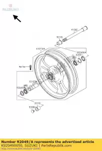 Suzuki K920490050 seal-olie, bjn-c2 - Onderkant