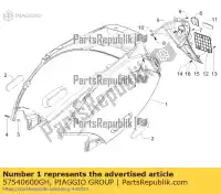 57540600GH, Piaggio Group, Achter bescherming piaggio lbmc25c lbmc25e0, lbmc25e1 zip 50 100 2006 2009 2016 2017, Nieuw