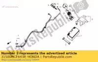 31500MCF643P, Honda, Batterij ytz12s honda vtr  sp2 vt shadow ca fjs silver wing d vfr a fire storm f cbr super blackbird xx nss forza c sh i xl transalp v xa crossrunner x spirit c2 sp1 swt sporty r ar xl650v cbr1100xx vtr1000sp vfr800 vfr800a vtr1000f vt750c fjs600a fjs600d vt750ca nss250a, Nieuw