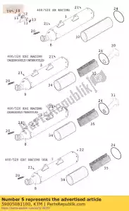 ktm 59005081100 geluiddemper exc thrott. rac. 2000 - Onderkant