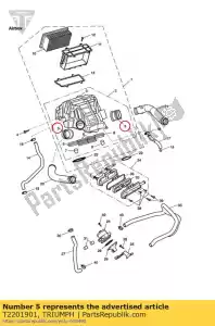 triumph T2201901 entrada de manguera - Lado inferior